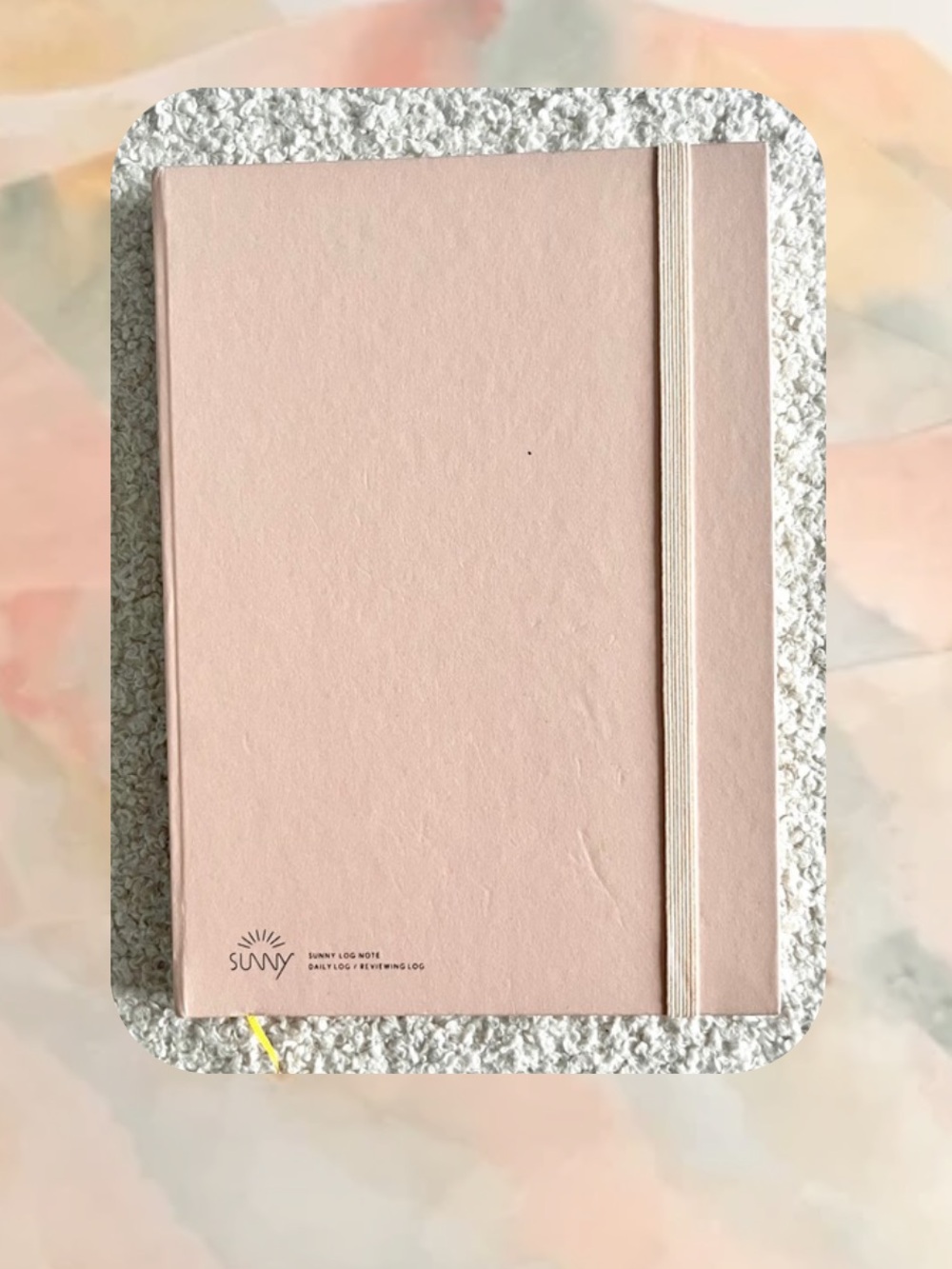 Sunny Minimal Pastel Pink Dot Grid Daily & Reviewing Log Notebook Journal
